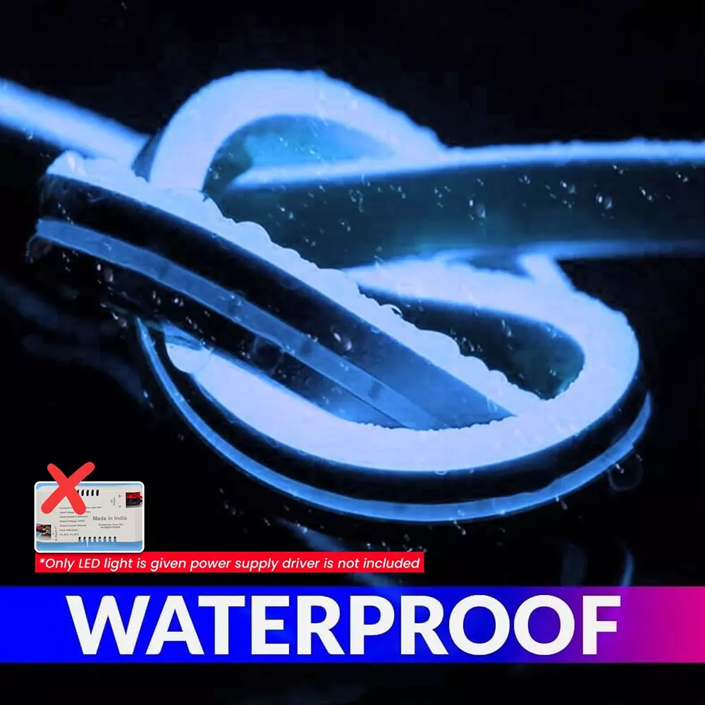 amiciVision Neon LED Strip Light Blue & Length 5 m