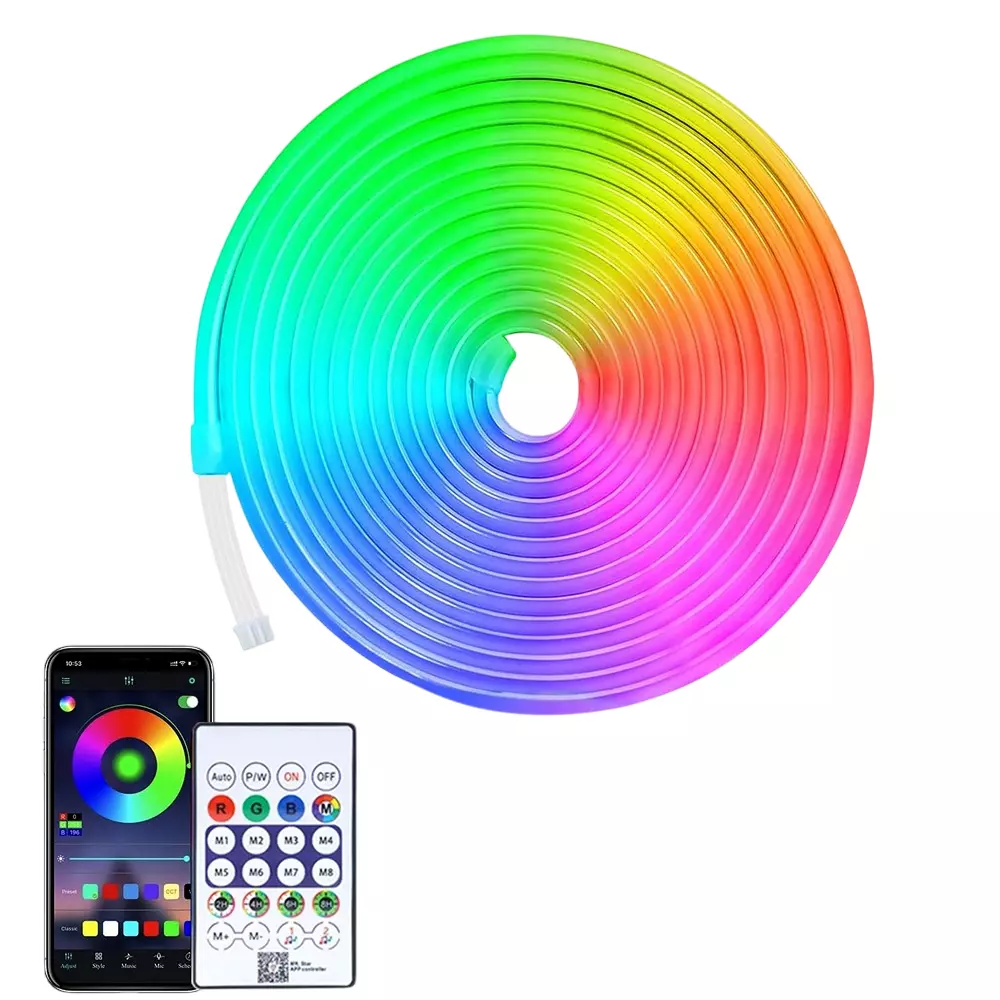 amiciVision Neon Strip Light RGB & Length 5 m