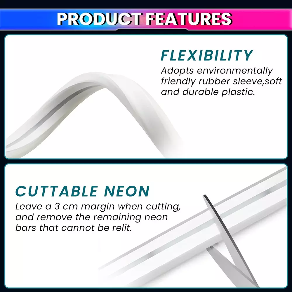 amiciVision Neon Strip Light RGB & Length 5 m