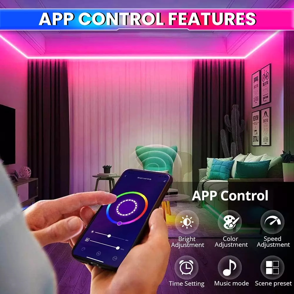 amiciVision Neon Strip Light RGB & Length 5 m