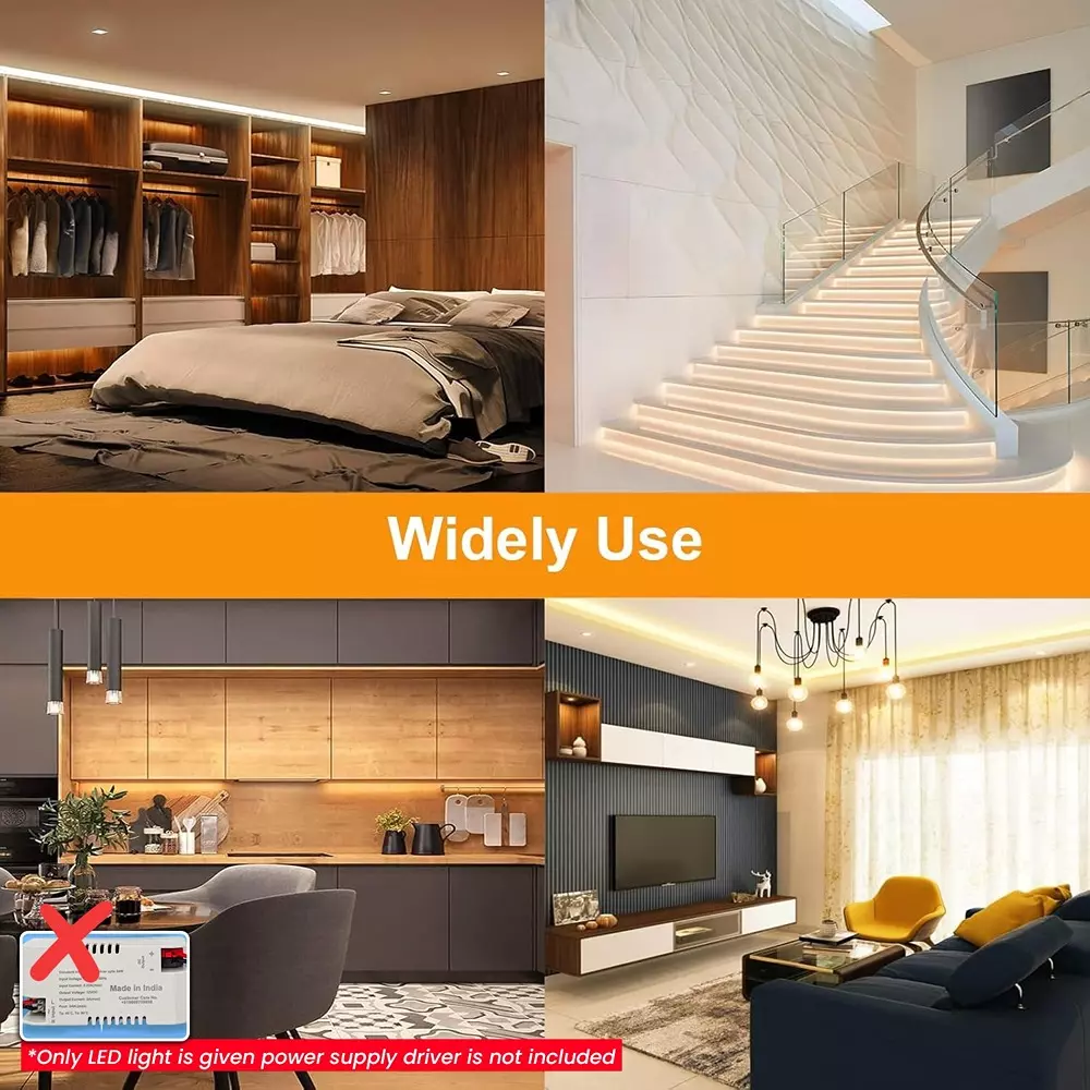 amiciVision Neon LED Strip Light Warm-White & Length 5 m