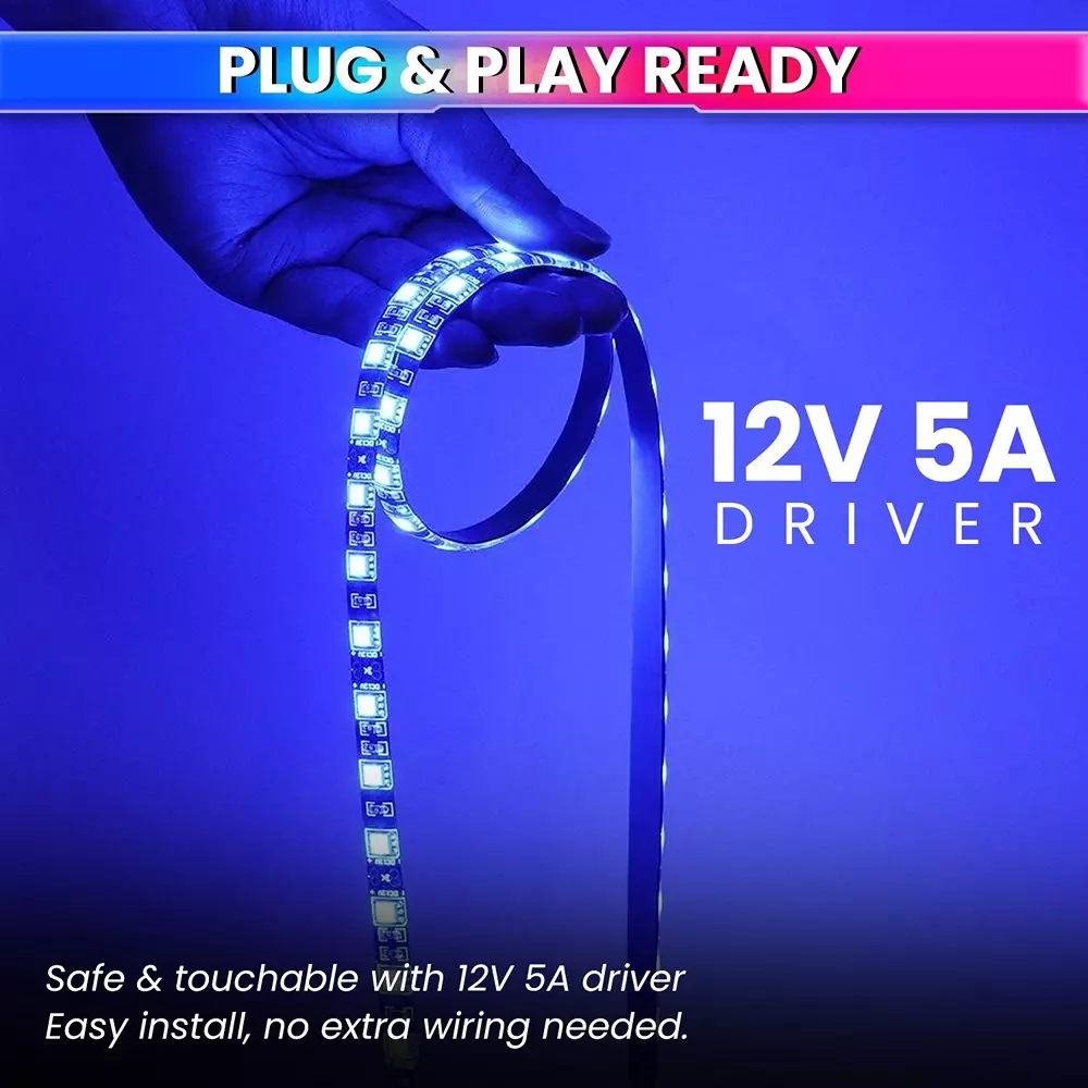 amiciVision LED Strip Light Blue 240 LEDs/m & Length 5 m