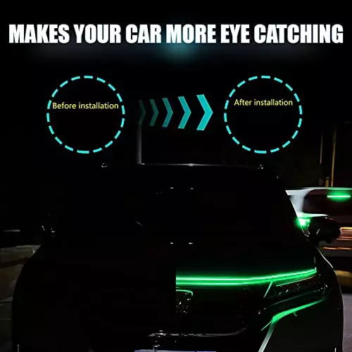 Allextreme DRL Front Daytime Running Hood Lamp Strip LED Light for Cars, SUVs, EXCLDH2