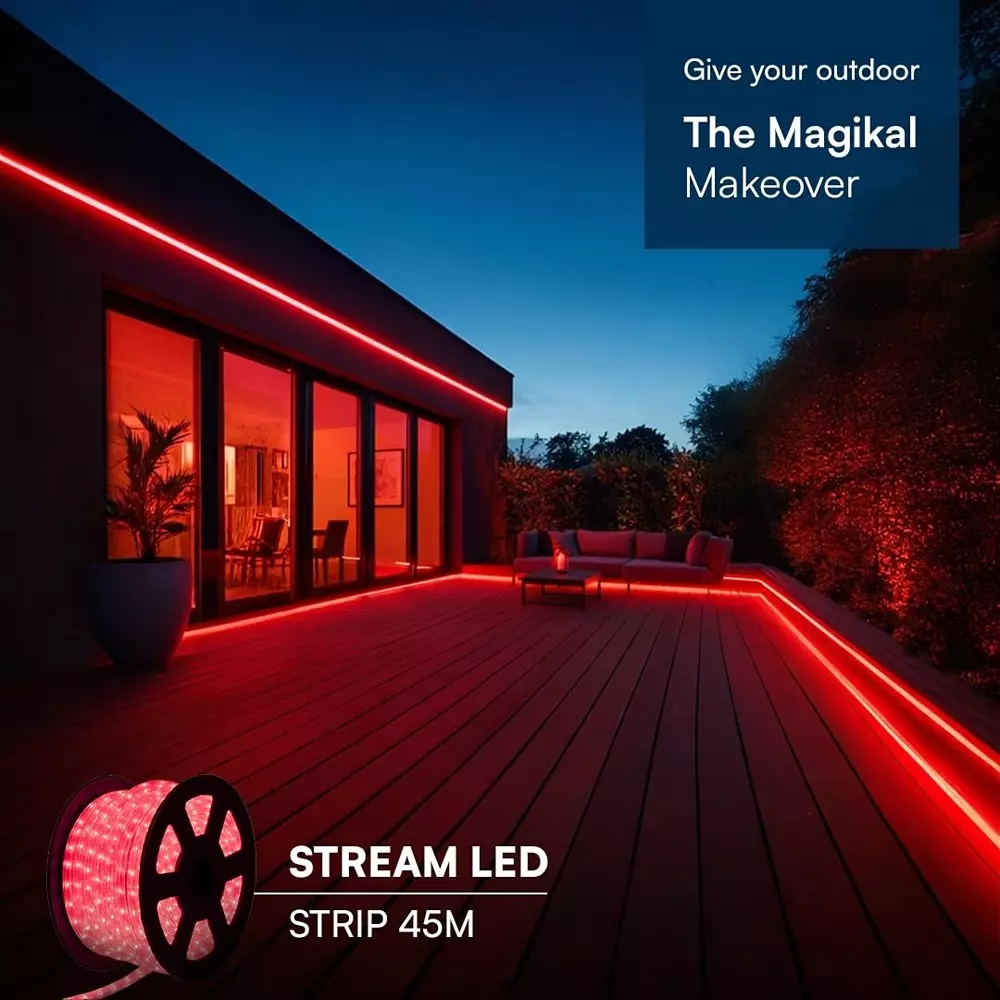 magik-5-w-per-metre-stream-led-strip-light-with-adapter-red-color-and-polypropylene-enclosure-rusr006r1800-roll-of-5-m
