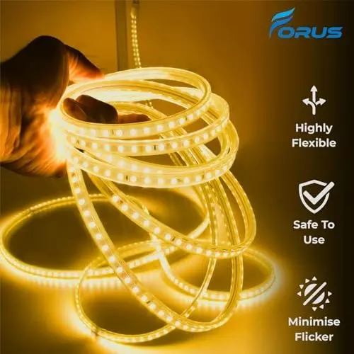 FORUS LED Rope Light Amber Length 25 m