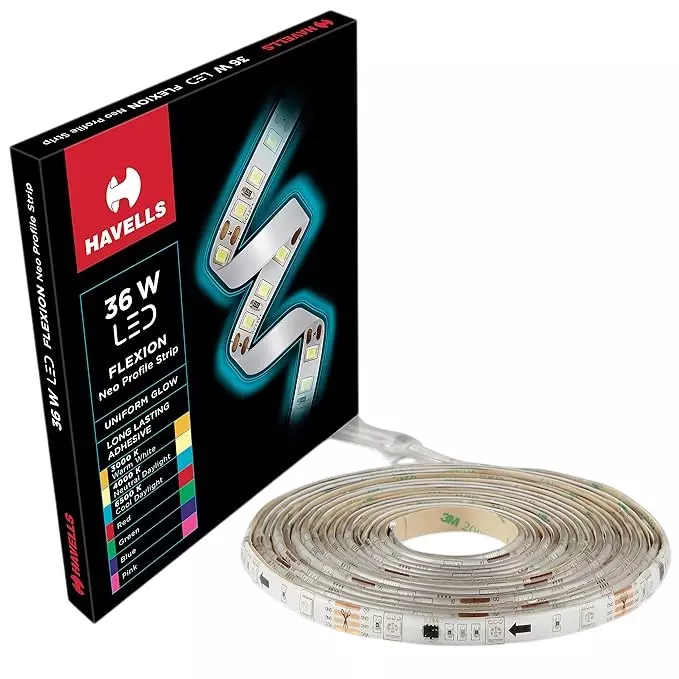 Havells 36 W Flexion Neo LED Profile Strip 120 D, 4000 K, 5 m Length and 5 mm Width, LHEHDLP6SN1W036