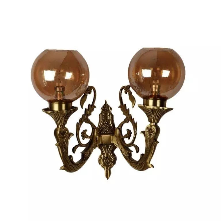 ELIANTE Wall Light Antique Brass Portable AC Indoor Flush Mount For Kitchen, Living Room, Bedroom