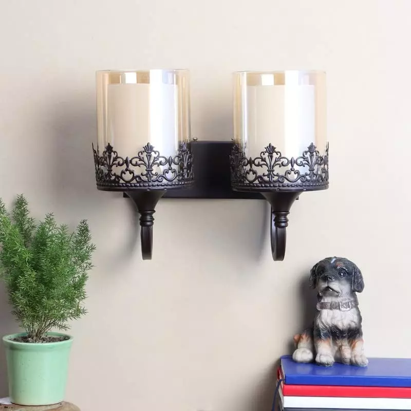 ELIANTE Wall Light Black Flush Mount Metal Without Bulb, S-255-2W