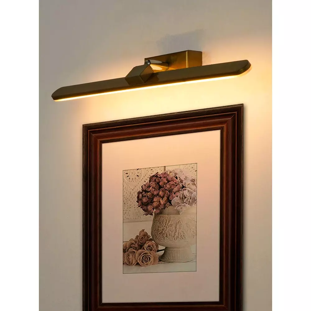 Fos Lighting Picture Light 12 W Aluminium Brass Antique, 1042Straight-AL-BRSA-LED-12W-3K-PL