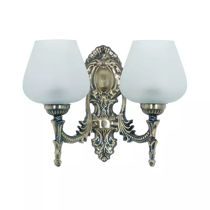 Fos Lighting Wall Light 40 W Mild Steel Brass Antique, Corn-MS-BRSA-Panmool-WL2