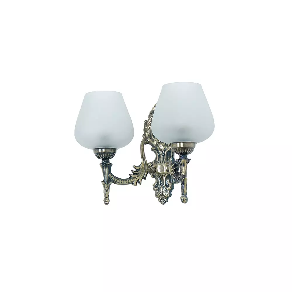 Fos Lighting Wall Light 40 W Mild Steel Brass Antique, Corn-MS-BRSA-Panmool-WL2