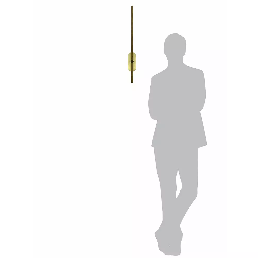 Fos Lighting Wall Light 18 W Mild Steel Brass Matt, Saber5400-MS-BRSM-LED-18W-3K-WL