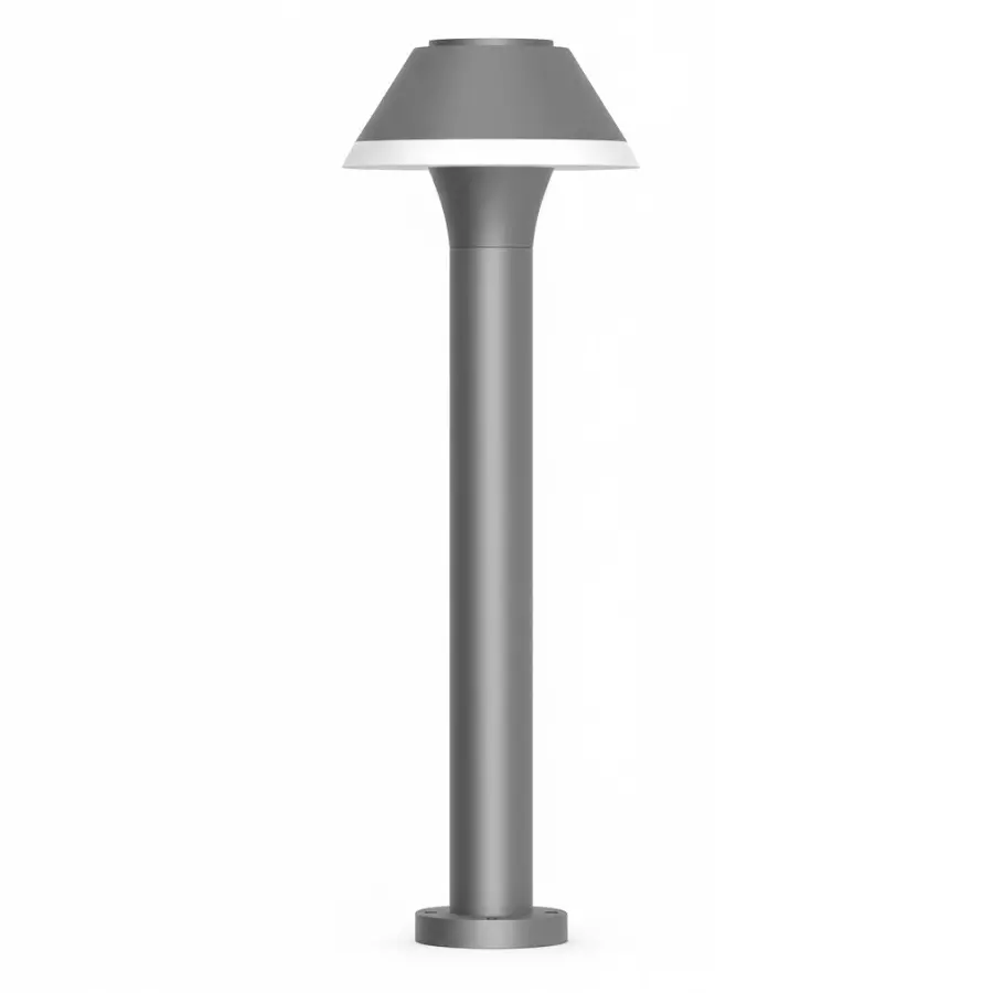 ALT Bollard Outdoor Wall Light Dark Grey Body Color 12 W Warm White Light Color, ALTO576BL