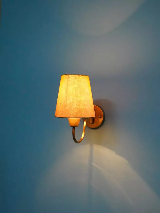 Fos Lighting Gooseneck Brass Swivel Wall Sconce - SwivelConeAntq-BrocadeShade-WL1