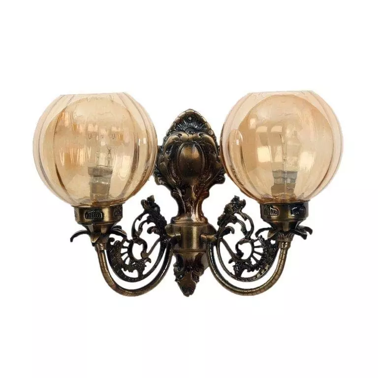 ELIANTE Wall Light Transparent Antique Brass Flush Mount Portable Without Bulb, W-1124-2W