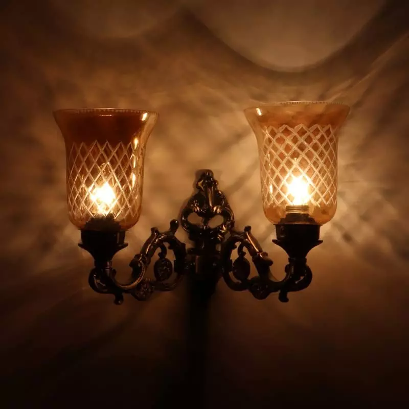 ELIANTE Wall Light Antique Brass Metal Portable AC Indoor Flush Mount