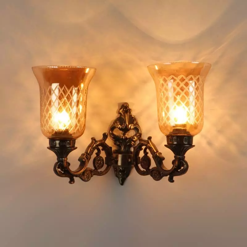 ELIANTE Wall Light Antique Brass Metal Portable AC Indoor Flush Mount