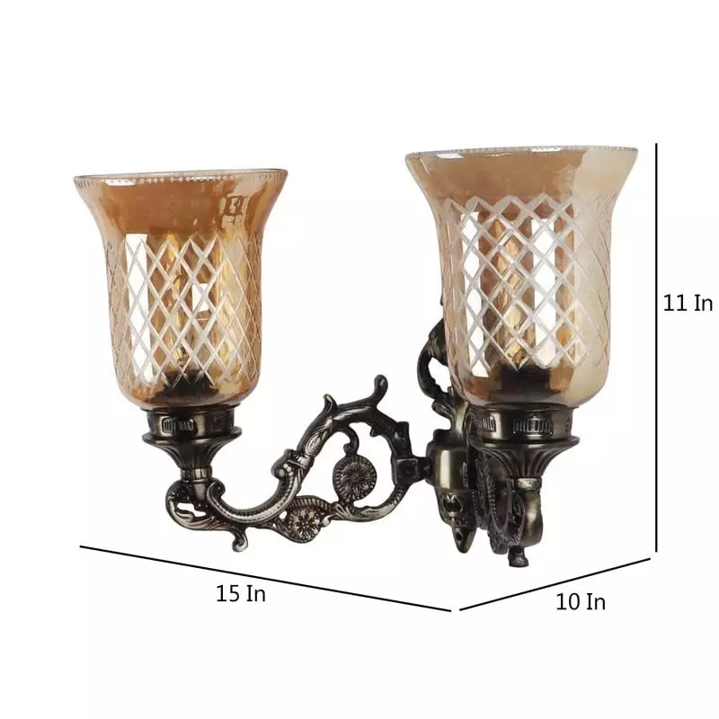 ELIANTE Wall Light Antique Brass Metal Portable AC Indoor Flush Mount