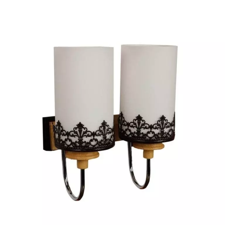 ELIANTE Marron Blanca Wall Light Natural Wood Flush Mount, S-237-2W