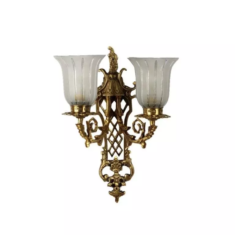 ELIANTE Wall Light Traditional Antique Brass Portable AC Indoor Flush Mount