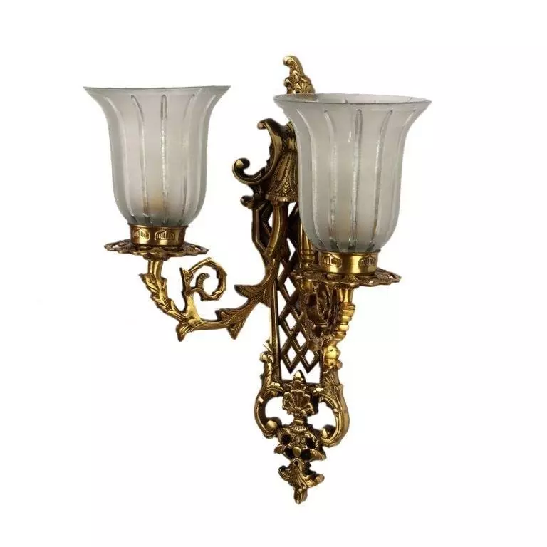 ELIANTE Wall Light Traditional Antique Brass Portable AC Indoor Flush Mount