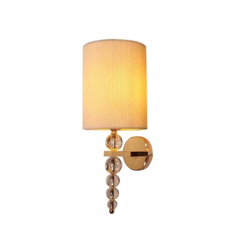 ELIANTE Fabric Wall Light Gold Corded Electric Power Without Bulb