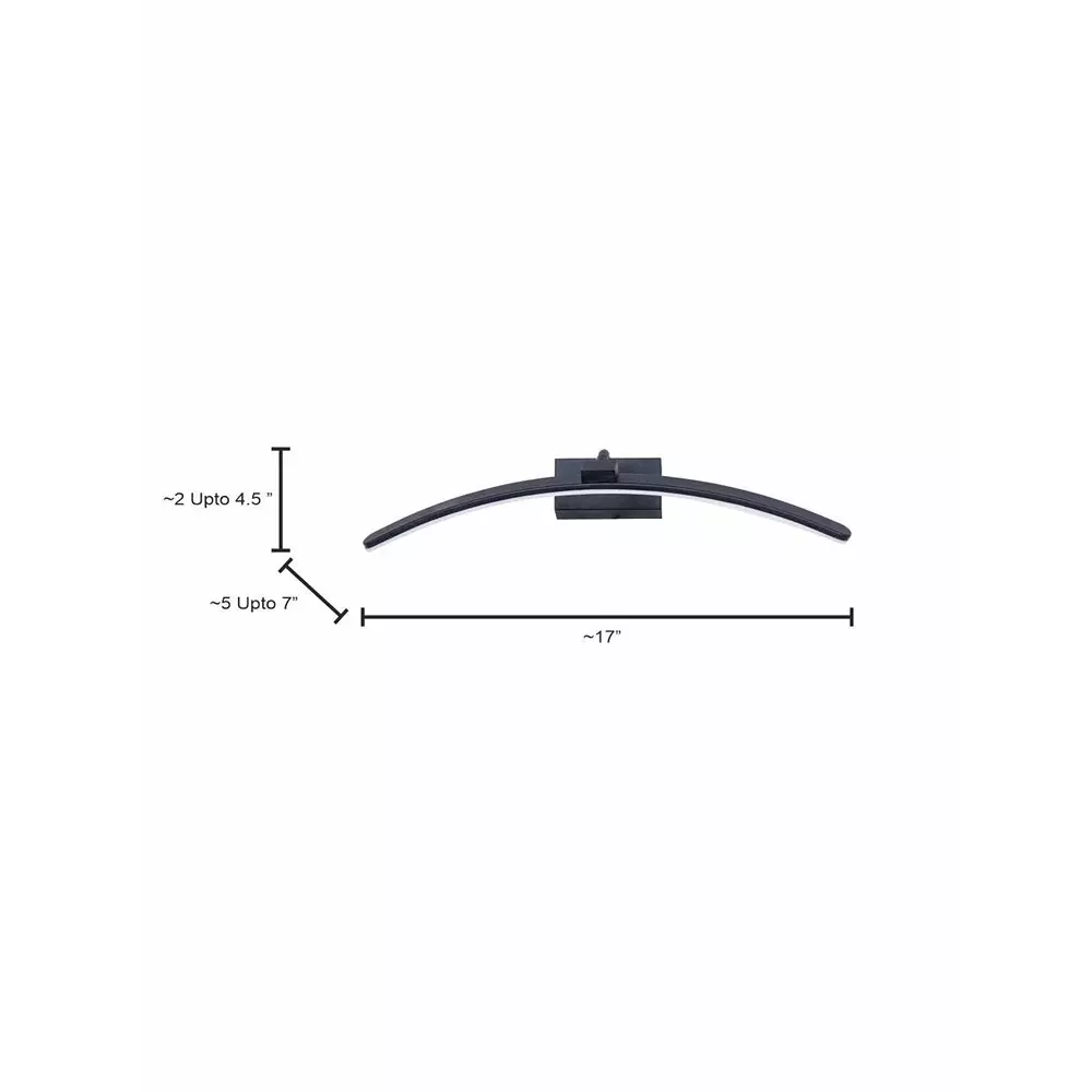 Fos Lighting Modern Tunable LED Picture Light with 3 Colors Curved Shape Black Finish 18 W
