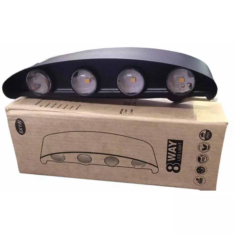 ATHARV BRIGHT LED Wall Light 10 W Warm White 8 Way