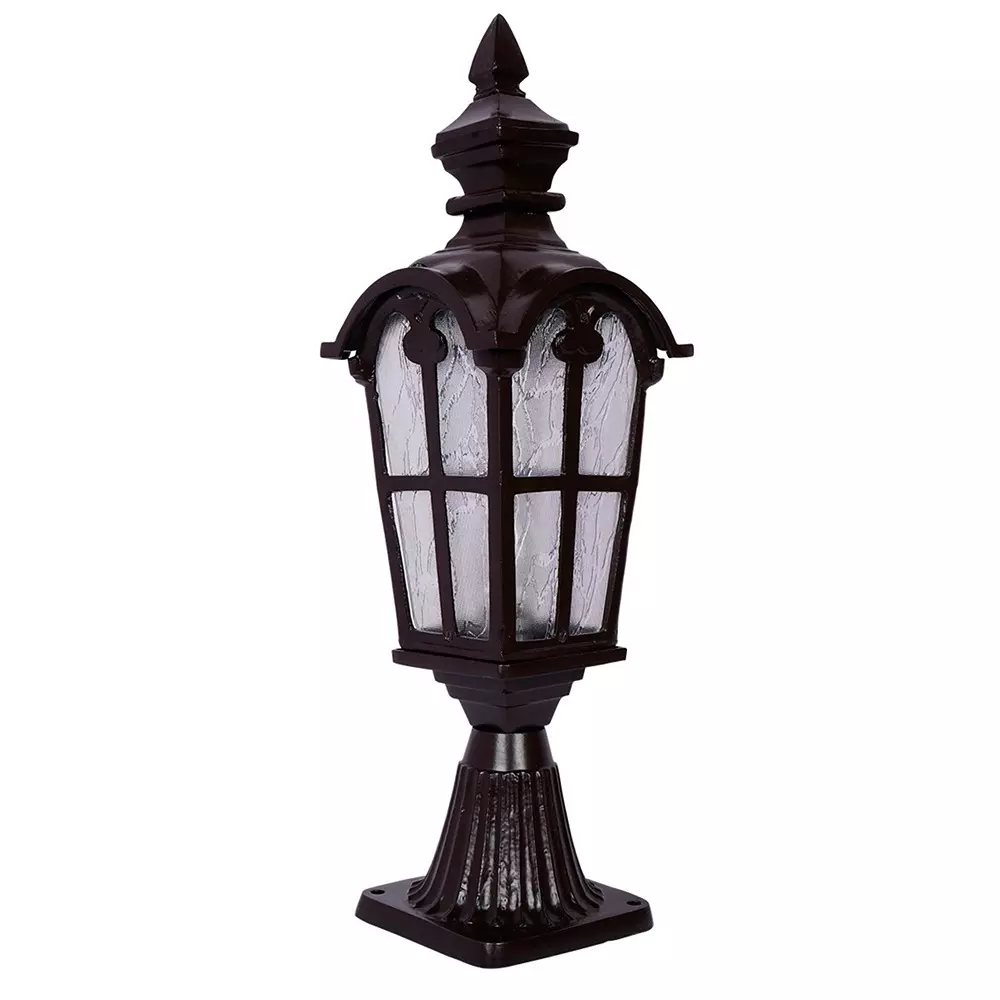 Fos Lighting Gate Light Traditional Chocolate Brown Outdoor Cast Aluminium Gate Light