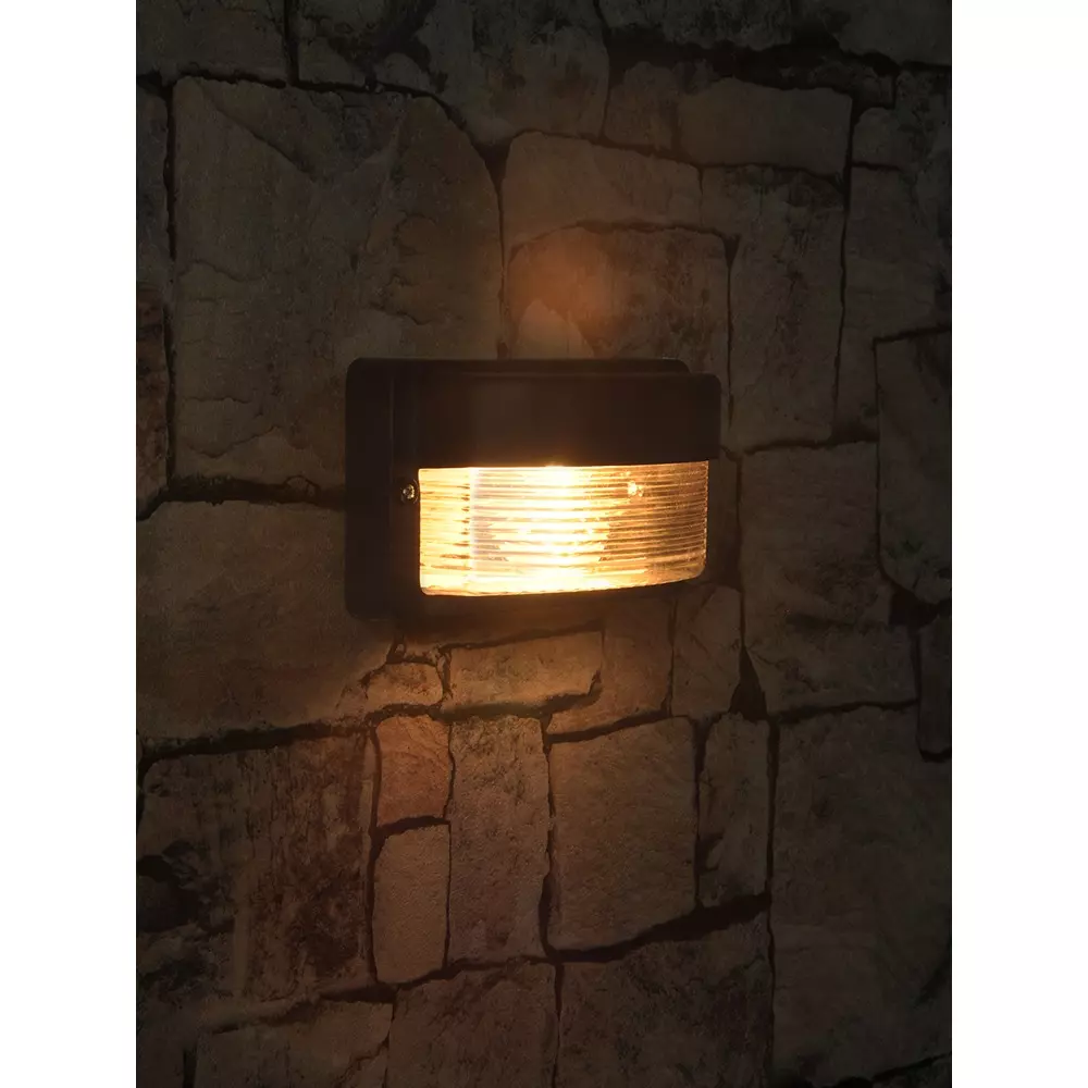 Fos Lighting Bulkhead Light 10 W Cast Aluminium Black, NewMaxi-Black-BH1