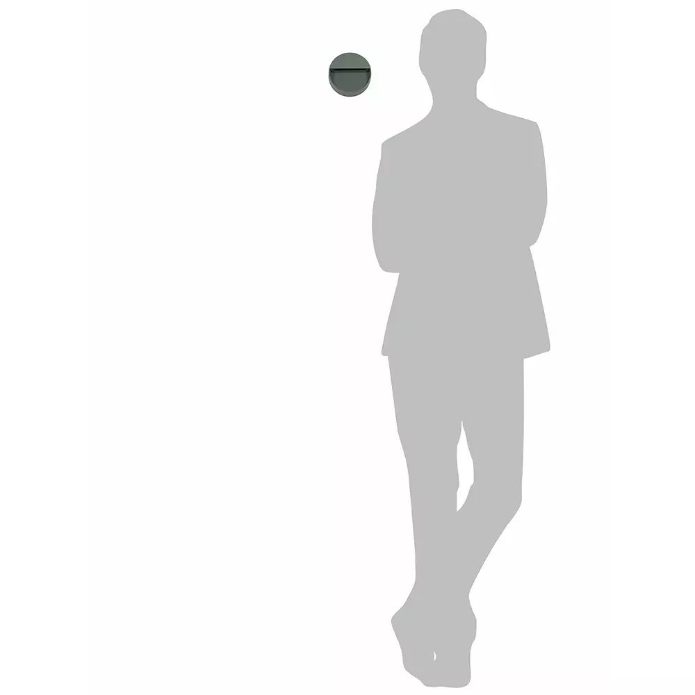 Fos Lighting Facade Wall Light 3 W Aluminium Grey, AM990-Round-Grey-3W-BH