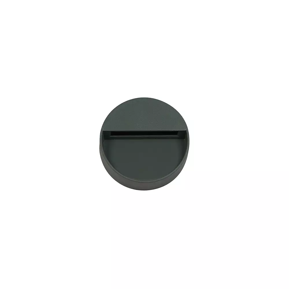 Fos Lighting Facade Wall Light 3 W Aluminium Grey, AM990-Round-Grey-3W-BH