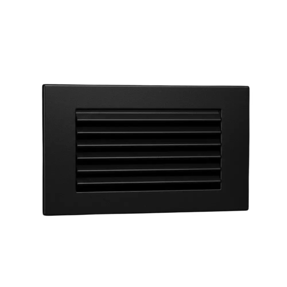 Anchor Rider Down Light Front Grill With Flush Metal Box 2 Module Graphite Black PVC Plastic for Industrial and Home Use, 47296GB