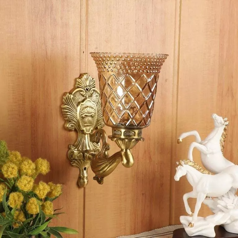 ELIANTE Wall Light Antique Brass Portable AC Power Indoor Flush Mount
