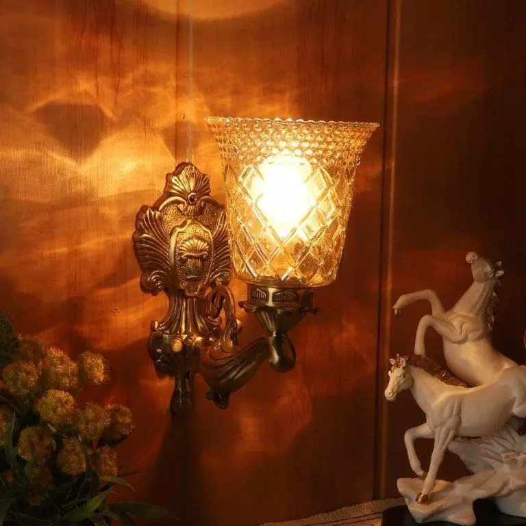 ELIANTE Wall Light Antique Brass Portable AC Power Indoor Flush Mount