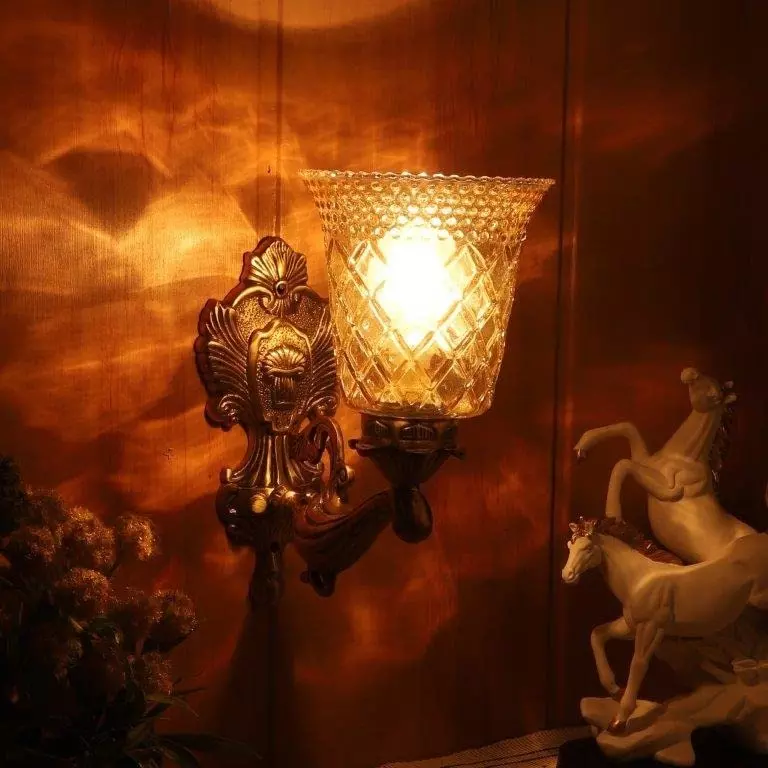 ELIANTE Wall Light Antique Brass Portable AC Power Indoor Flush Mount