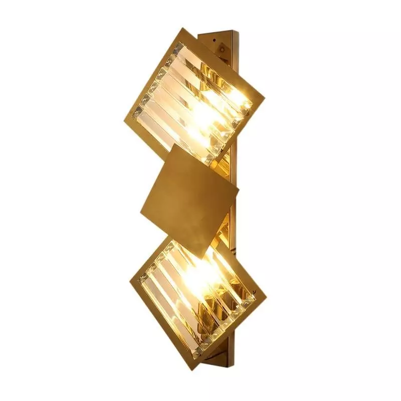 ELIANTE Crystals Wall Light Gold Corded Electric Power Without Bulb