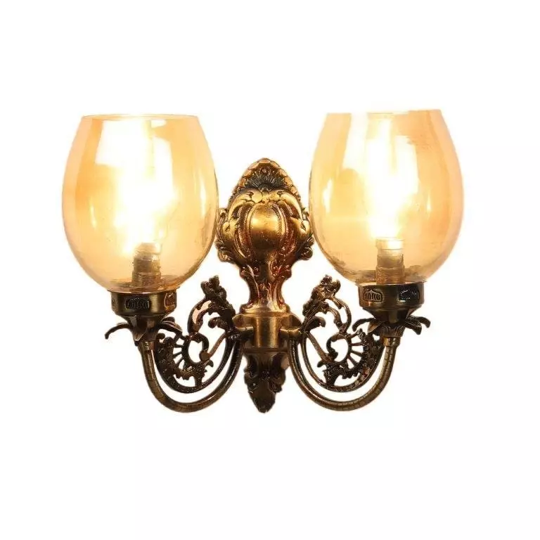 ELIANTE Twilight Wall Light Antique Brass Semi Flush Mount Without Bulb, W-1125-2W