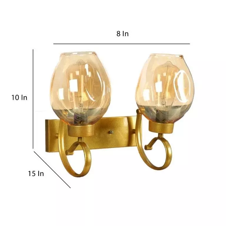 ELIANTE Wall Lights Antique Gold AC Power Flush Mount Iron Without Bulb