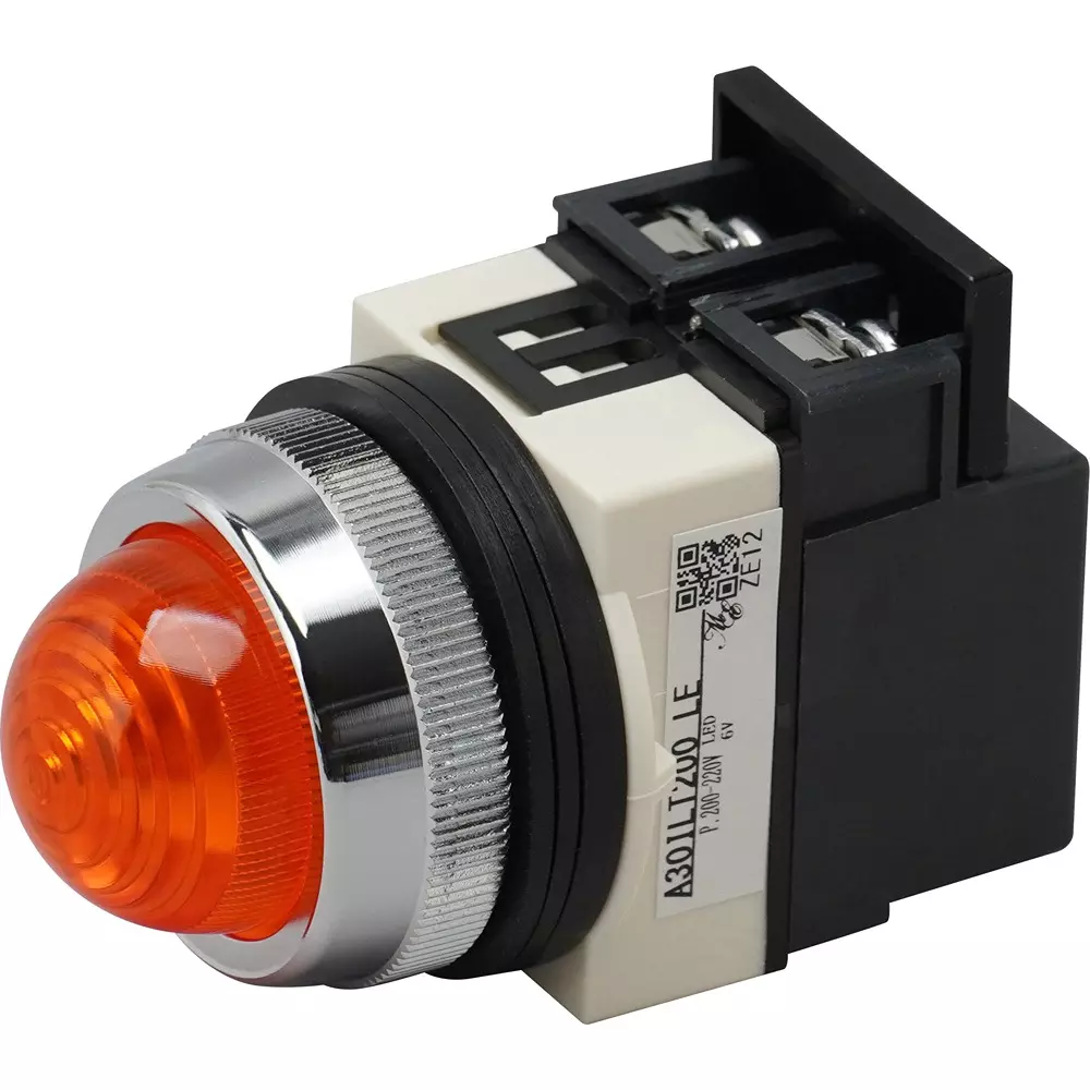 MonotaRO LED Pilot Light Round shape (metal ring) AC200-220 V, M30ILT200OLE