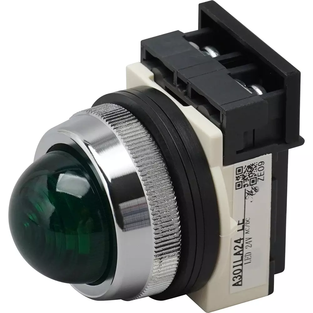 MonotaRO LED Pilot Light Round shape (metal ring) AC/DC24 V, M30ILA24GLE