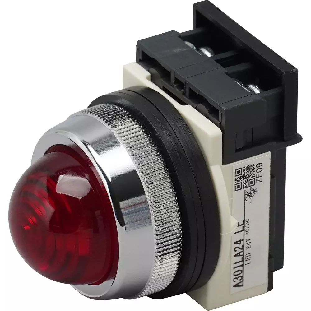 MonotaRO LED Pilot Light Round shape (metal ring) AC/DC24 V, M30ILA24RLE