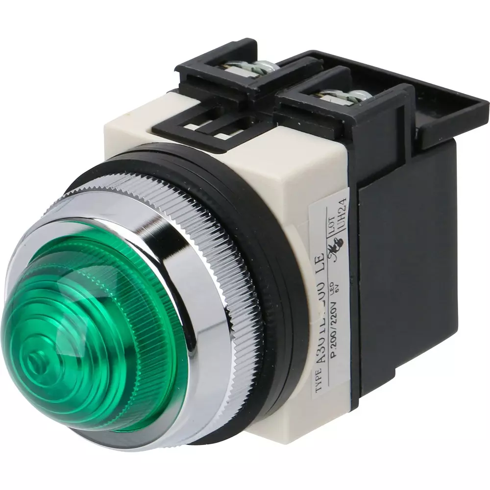 MonotaRO LED Pilot Light Round shape (metal ring) 200-220 V, M30ILT200GLE