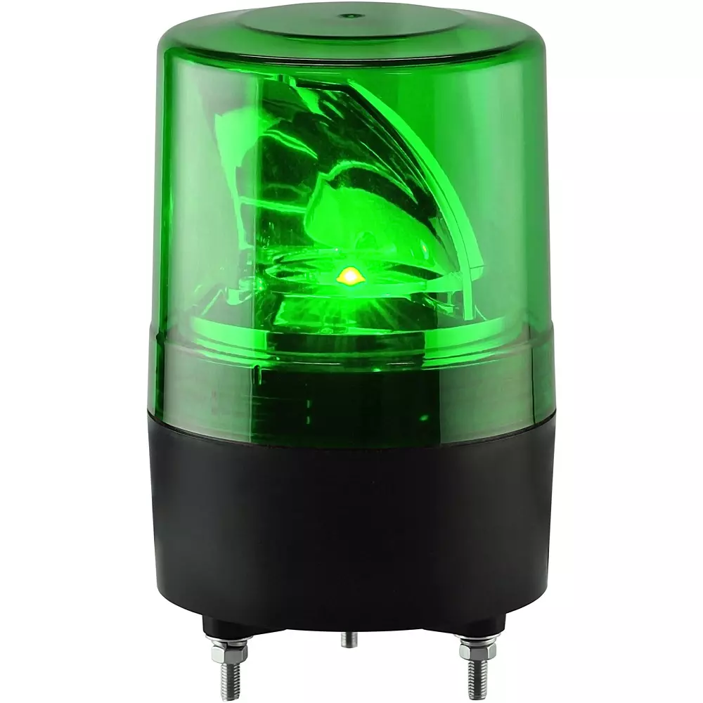 Nikkei Rotating Light 5.7 W Power AC 100 V Voltage Green, VS10R-100NPG
