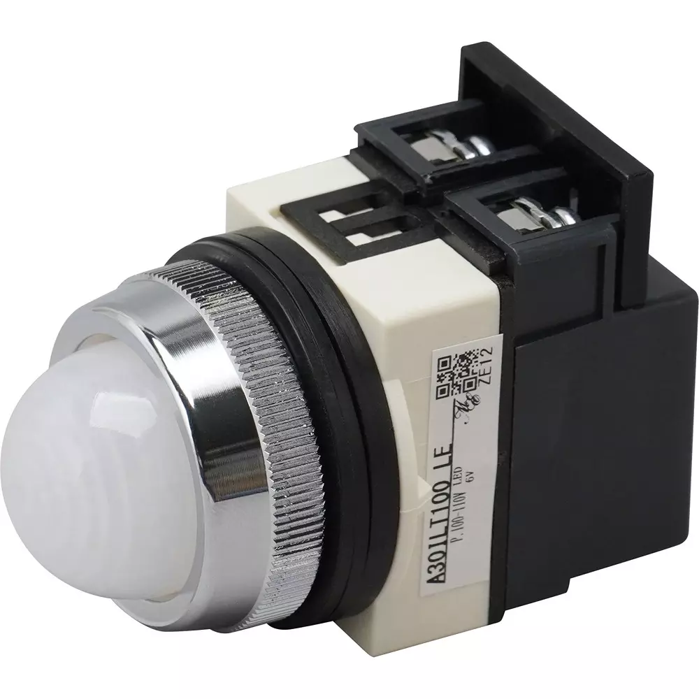 MonotaRO LED Pilot Light Round shape (metal ring) AC100-110 V, M30ILT100WLE