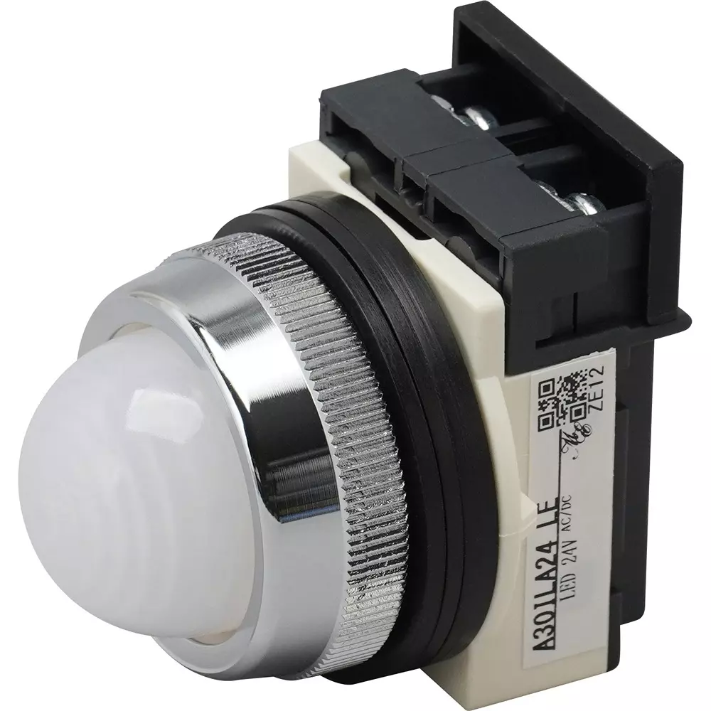 MonotaRO LED Pilot Light Round shape (metal ring) AC/DC24 V, M30ILA24WLE