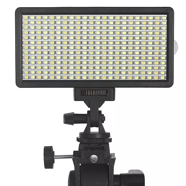 LRSA LED Light ‎Battery Powered Bi-Color and Dimmable with Milky White Dual Diffuser & Light Mounting Shoe, LR-308