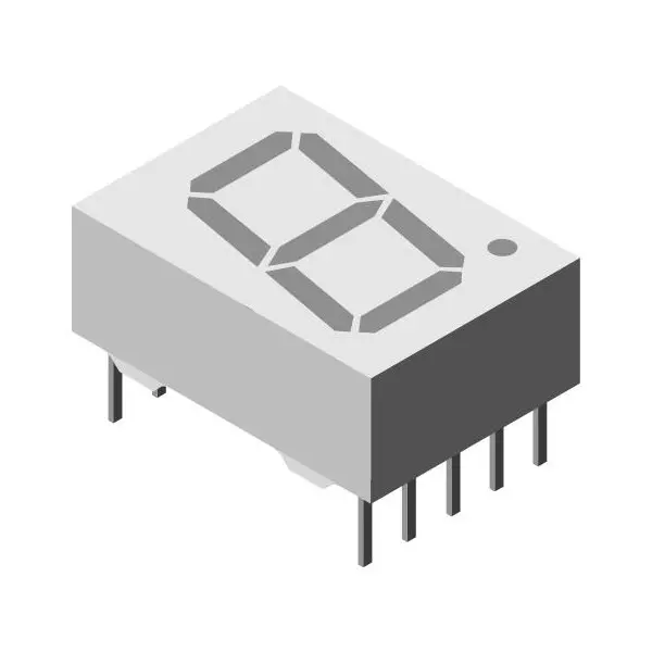 Vishay 7 Segment LED Display 20 mA Forward Current Red Orange, 3777887
