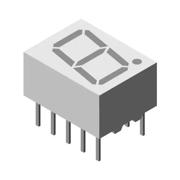 Vishay 7 Segment LED Display 1 mA Forward Current Red, 3777892