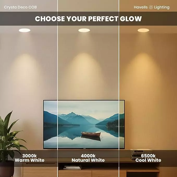 Havells 7 W Crysta Deco LED COB Light Sand Gold 4000 K 55 mm Cut Out Diameter and 45 mm Height, LHEEBEPDUE1O007